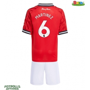 Manchester United Lisandro Martinez #6 Hemmaställ Barn 2025-26 Kortärmad (+ Korta byxor)